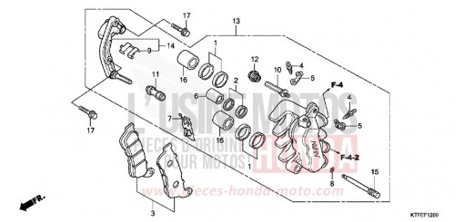 FRONT BRAKE CALIPER SH150C de 2012